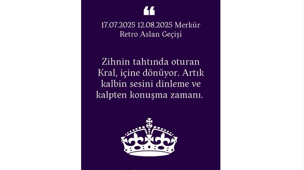 MERKÜR RETRO ASLAN GEÇİŞİ